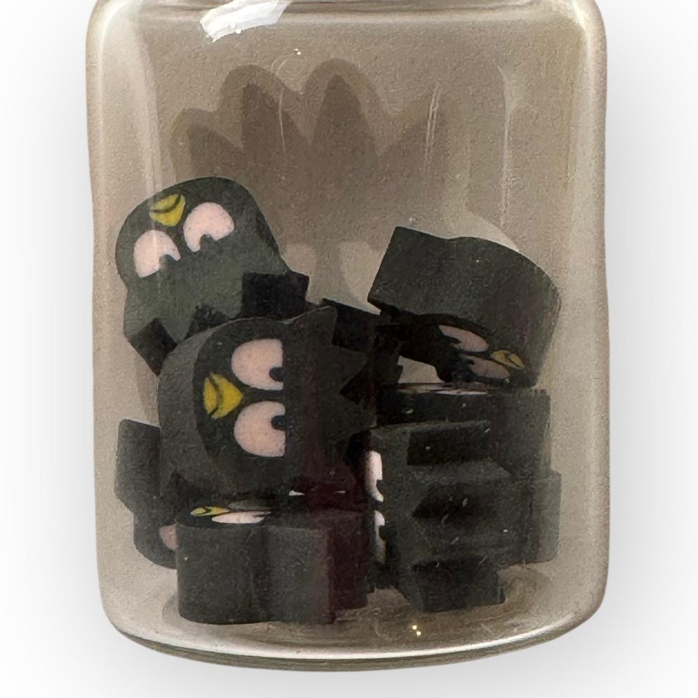 Rare Vintage 1997 Sanrio Bad Badtz Maru Penguin Corked Glass Bottle of Erasers - Picture 5 of 8